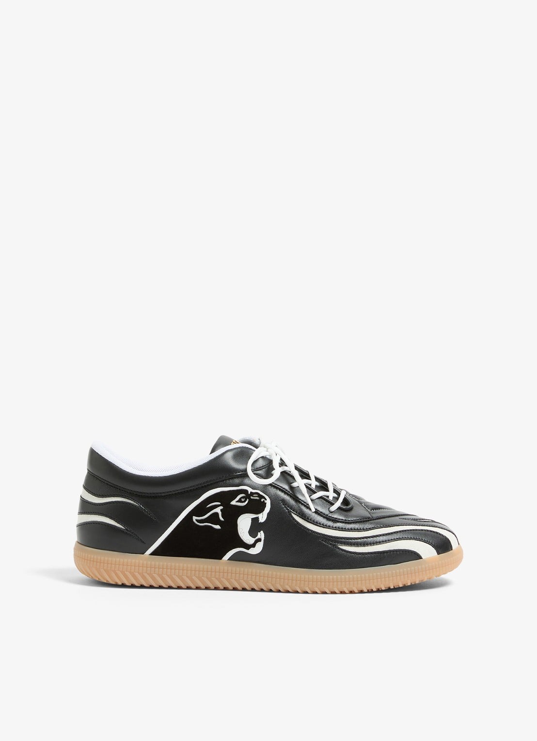 Valentino Garavani Kicky sneaker van geitenleer - voorkant zwart
