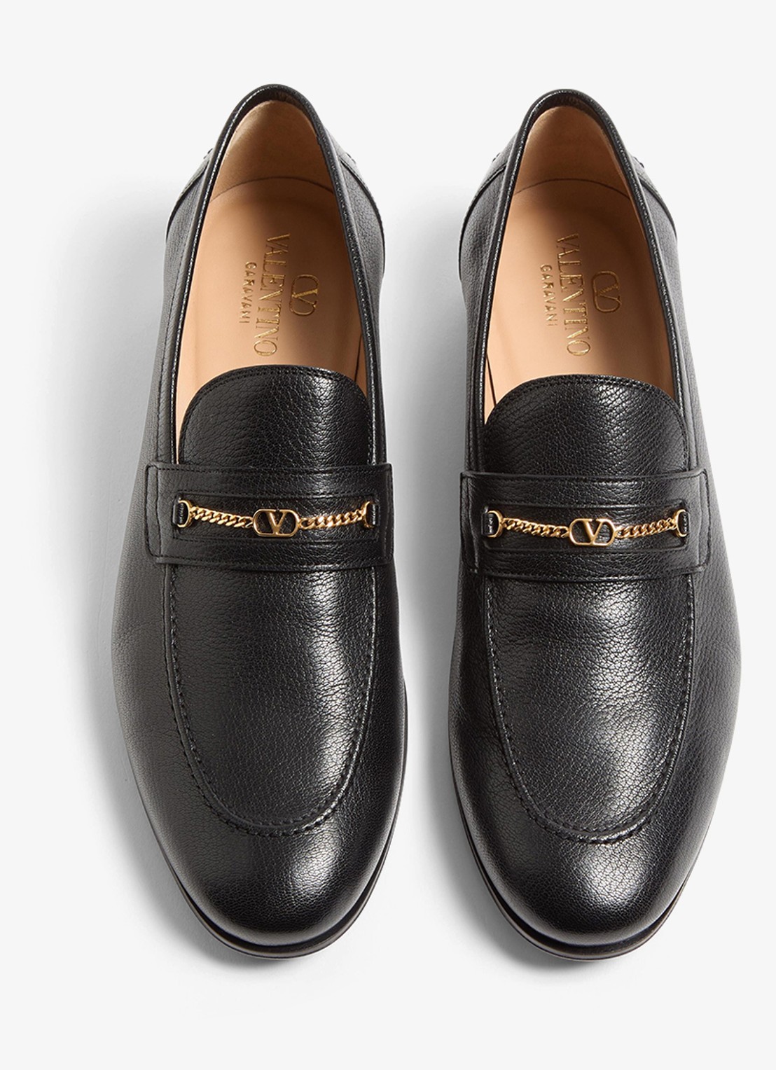 Valentino Garavani Loafer van geitenleer - detail 4 zwart