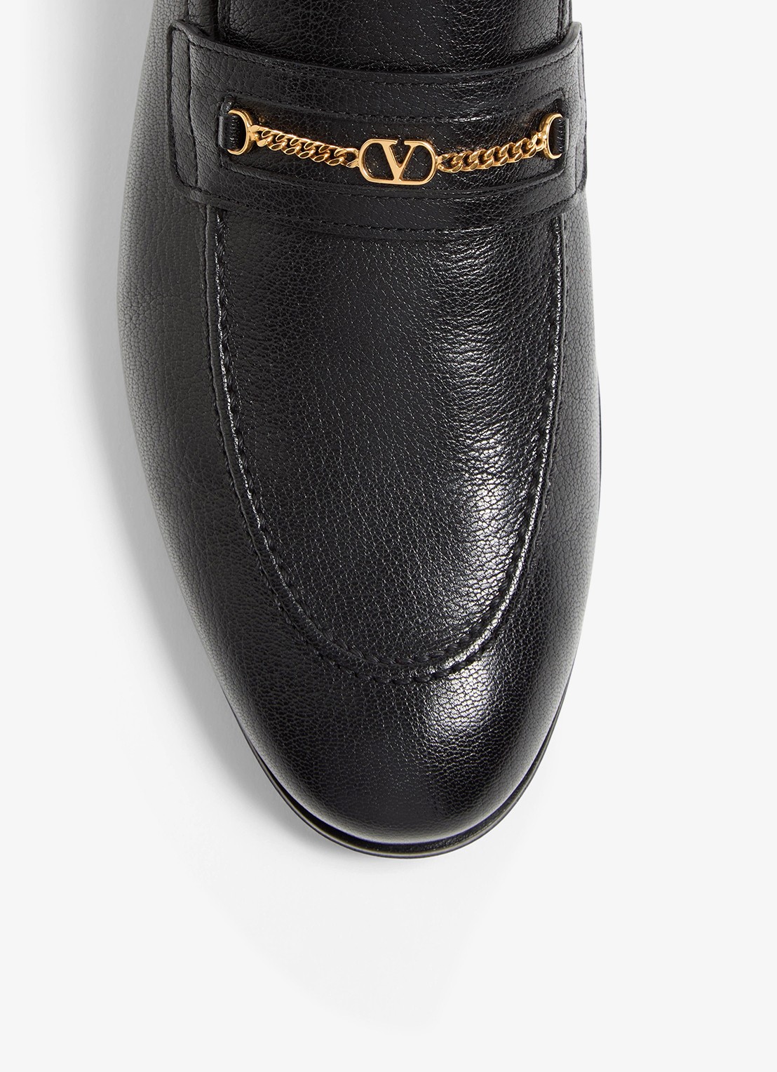 Valentino Garavani Loafer van geitenleer - detail 5 zwart
