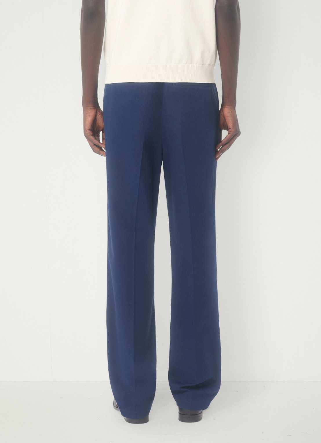 Valentino Garavani Loose fit chino met steekzakken - achterkant 6 donkerblauw