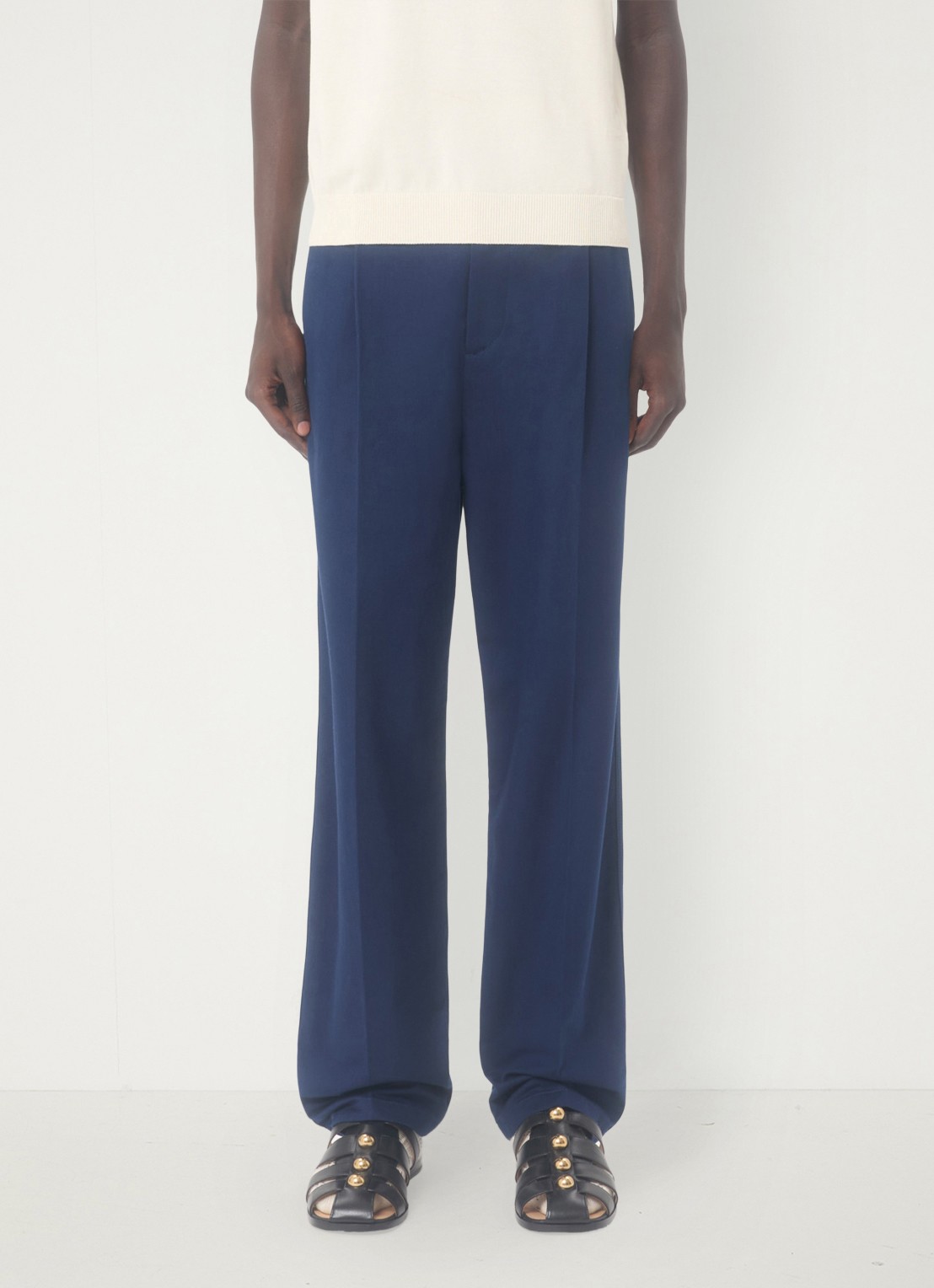 Valentino Garavani Loose fit chino met steekzakken - detail 3 donkerblauw