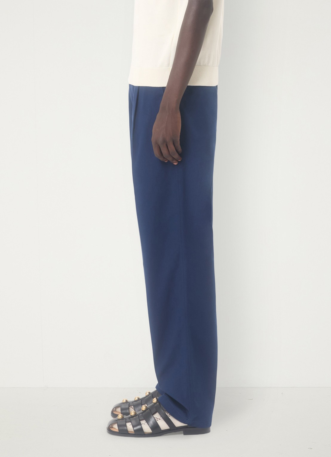 Valentino Garavani Loose fit chino met steekzakken - detail 4 donkerblauw