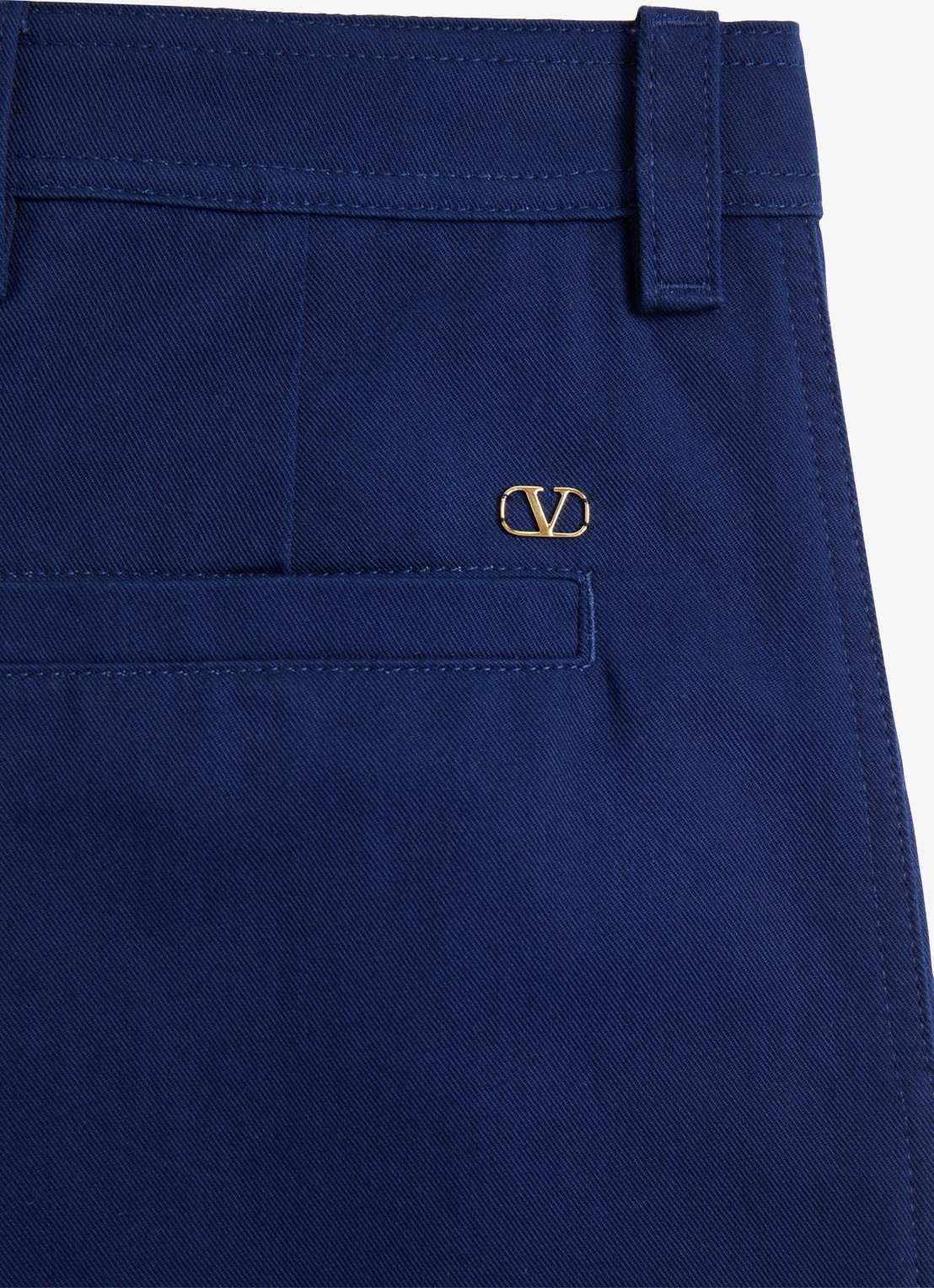 Valentino Garavani Loose fit chino met steekzakken - detail 5 donkerblauw