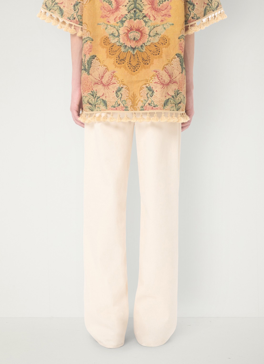 Valentino Garavani Loose fit jeans met gekleurde wassing - achterkant 3 creme