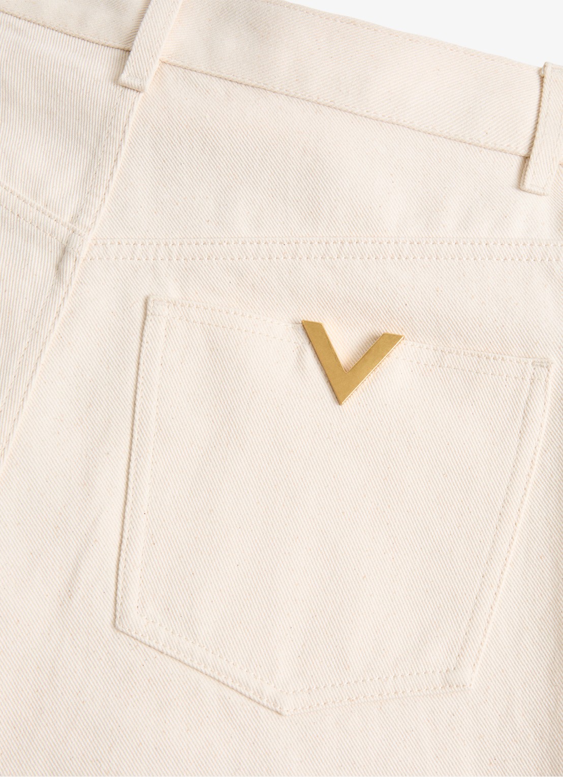 Valentino Garavani Loose fit jeans met gekleurde wassing - detail 6 creme
