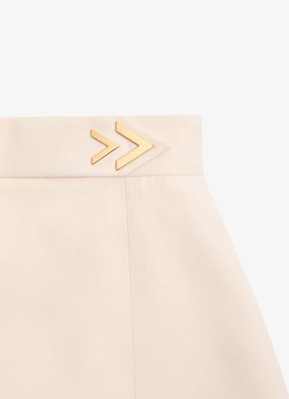 Valentino Garavani Midi A-lijn rok in zijdeblend - detail 3 creme