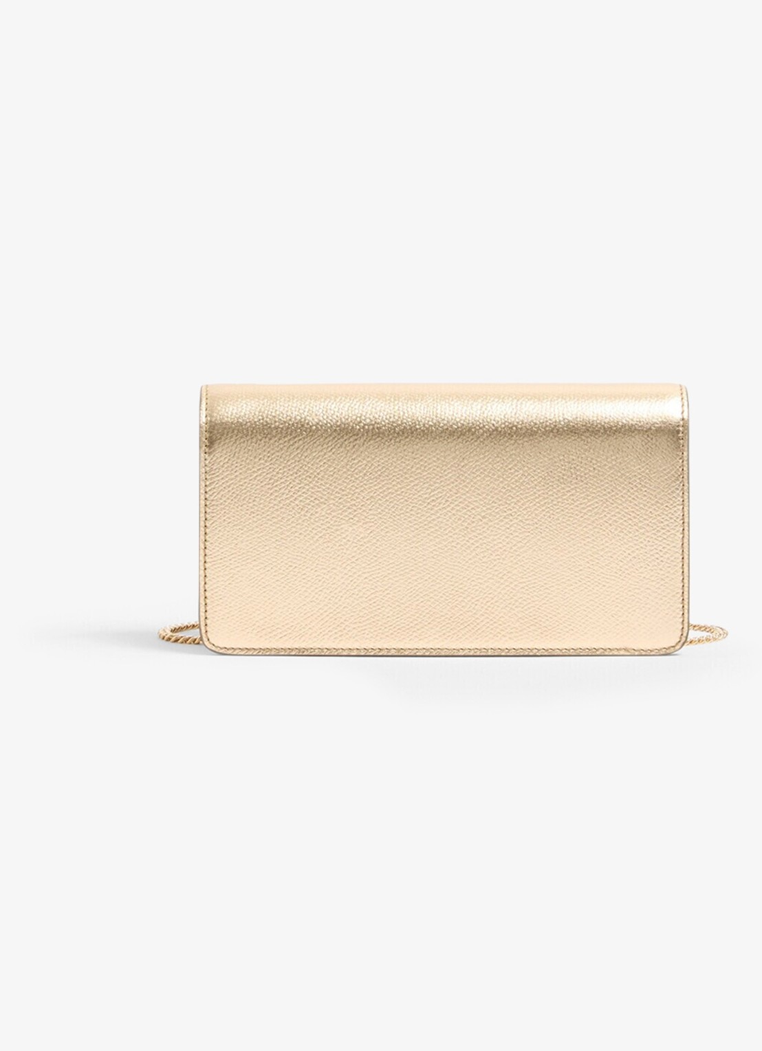 Valentino Garavani Mini crossbodytas van leer met metallic finish - achterkant goud