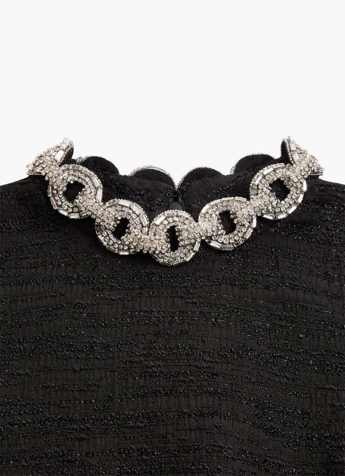 Valentino Garavani Mini jurk met tweed-look - detail 7 zwart
