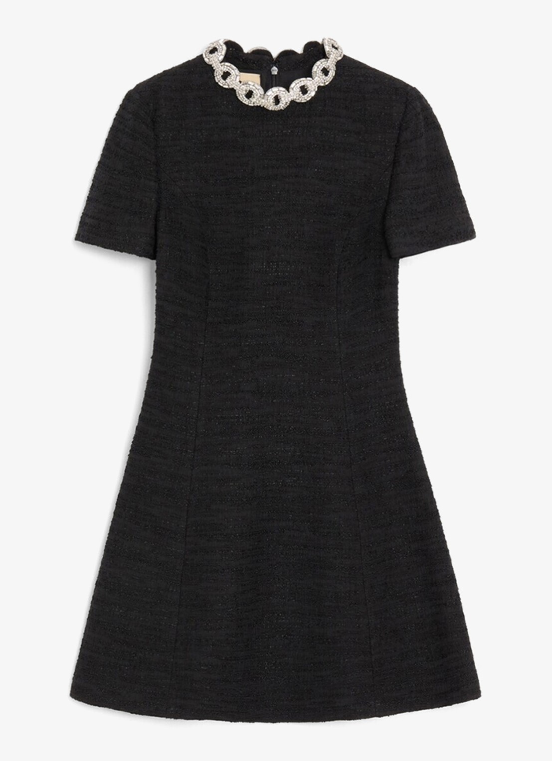 Valentino Garavani Mini jurk met tweed-look - voorkant zwart