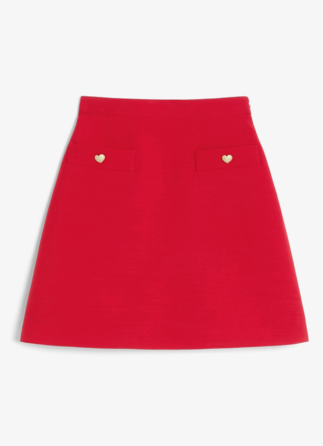 Valentino Garavani Minirok in zijdeblend - voorkant rood