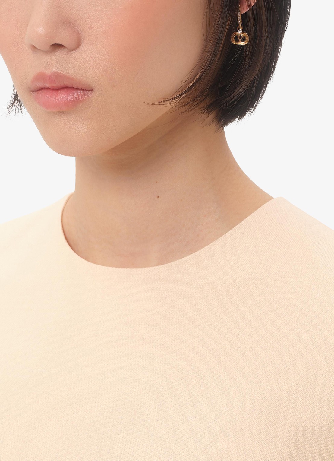 Valentino Garavani Oorhangers met logo - voorkant 4 goud