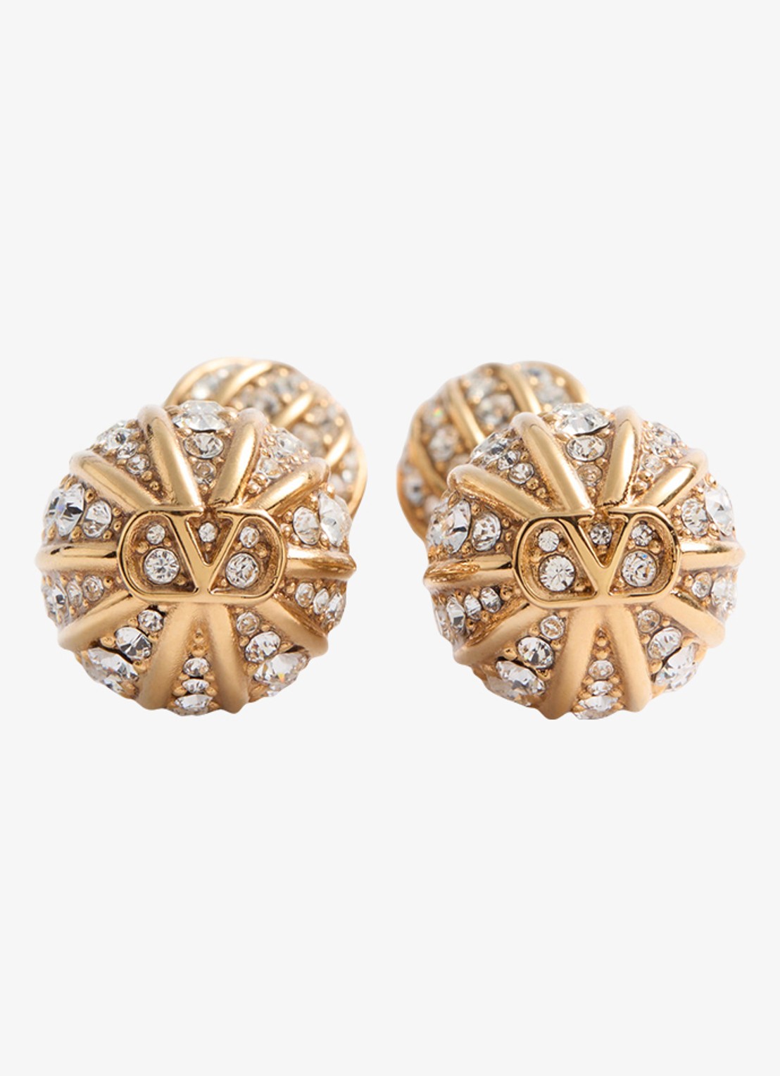 Valentino Garavani Oorstekers met kristal - detail goud
