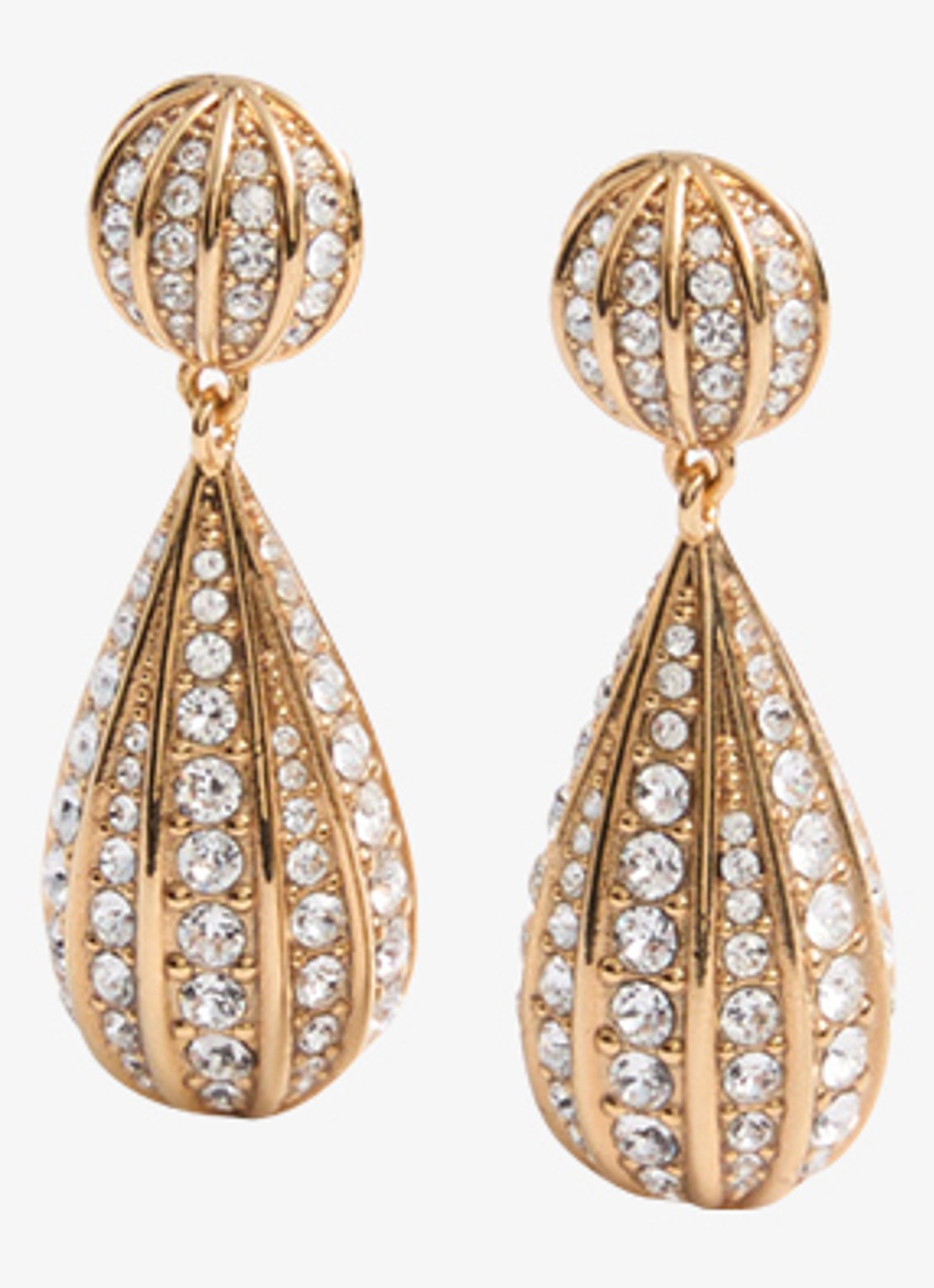 Valentino Garavani Oorstekers met kristal - detail 2 goud