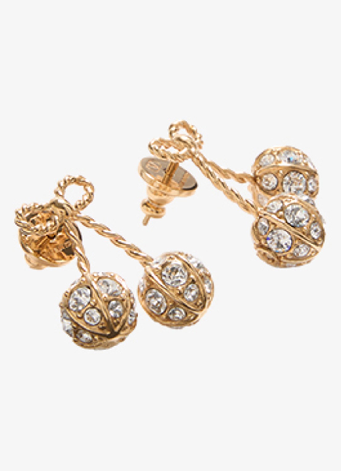 Valentino Garavani Oorstekers met strass - detail goud