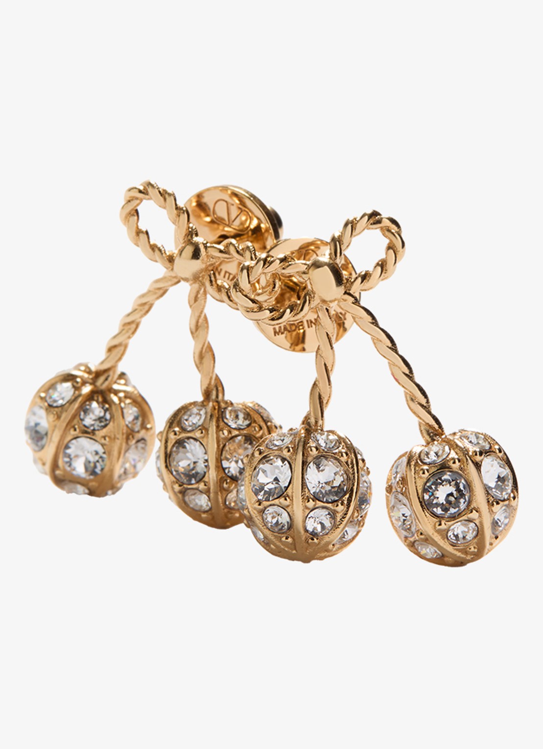 Valentino Garavani Oorstekers met strass - detail 2 goud