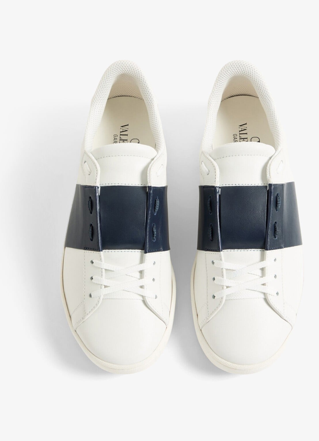 Valentino Garavani Open Royco sneaker van kalfsleer - detail 2 wit