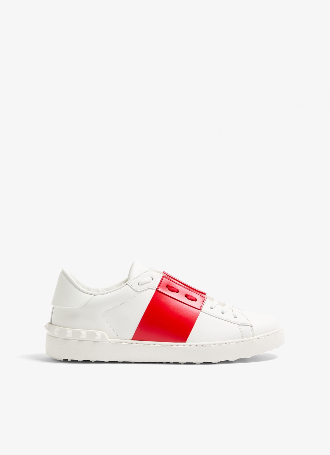 Valentino Garavani Open sneaker van kalfsleer - voorkant 2 wit