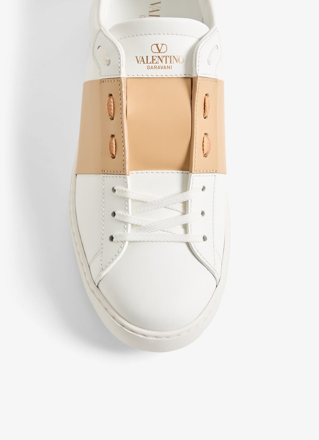 Valentino Garavani Open sneaker van kalfsleer - detail 6 beige