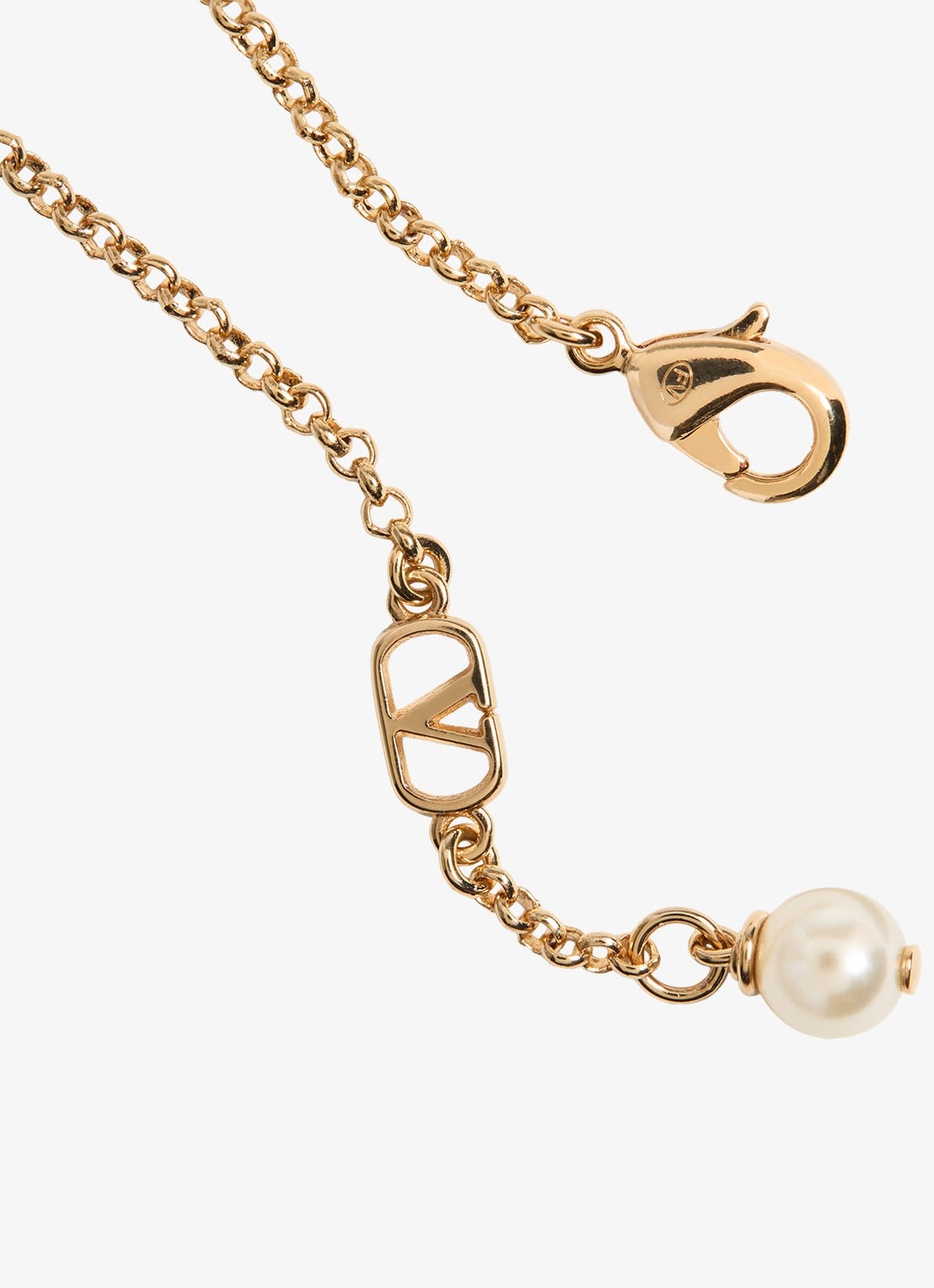 Valentino Garavani Ovalette armband met logo - detail 2 goud