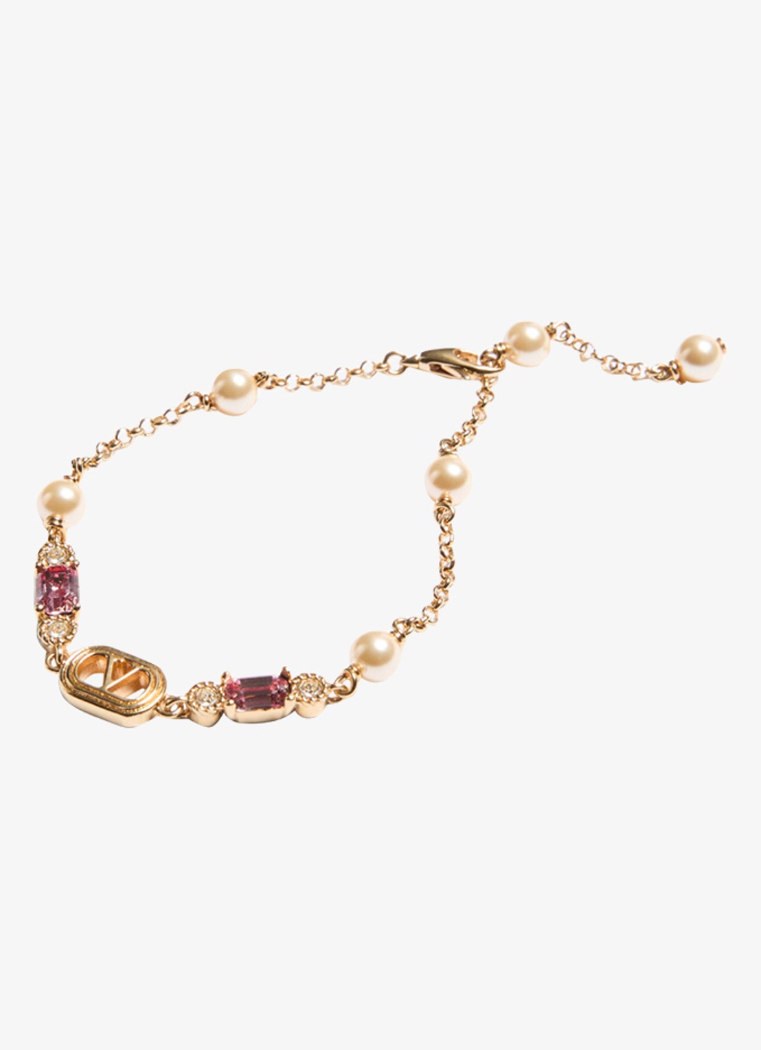 Valentino Garavani Ovalette armband met logo - detail 2 goud