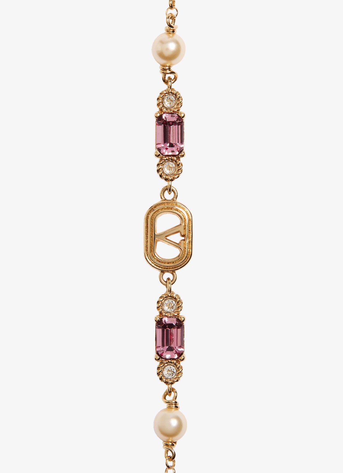 Valentino Garavani Ovalette armband met logo - detail 4 goud