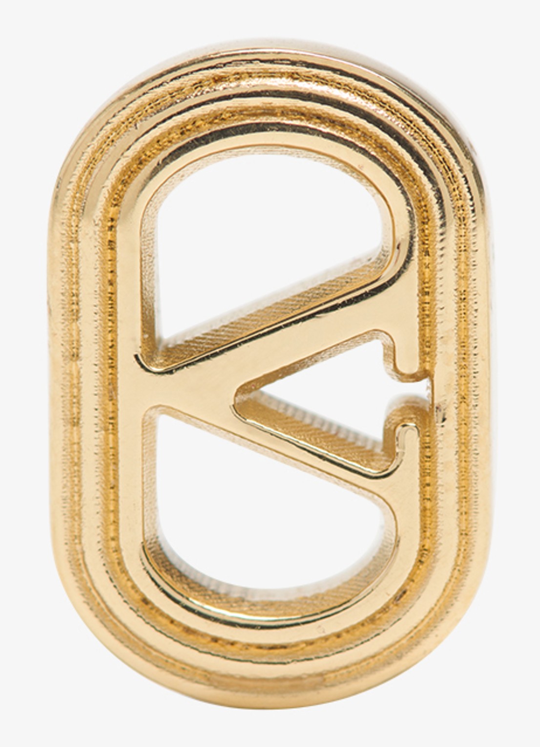 Valentino Garavani Ovalette oorstekers met logo - detail 2 goud