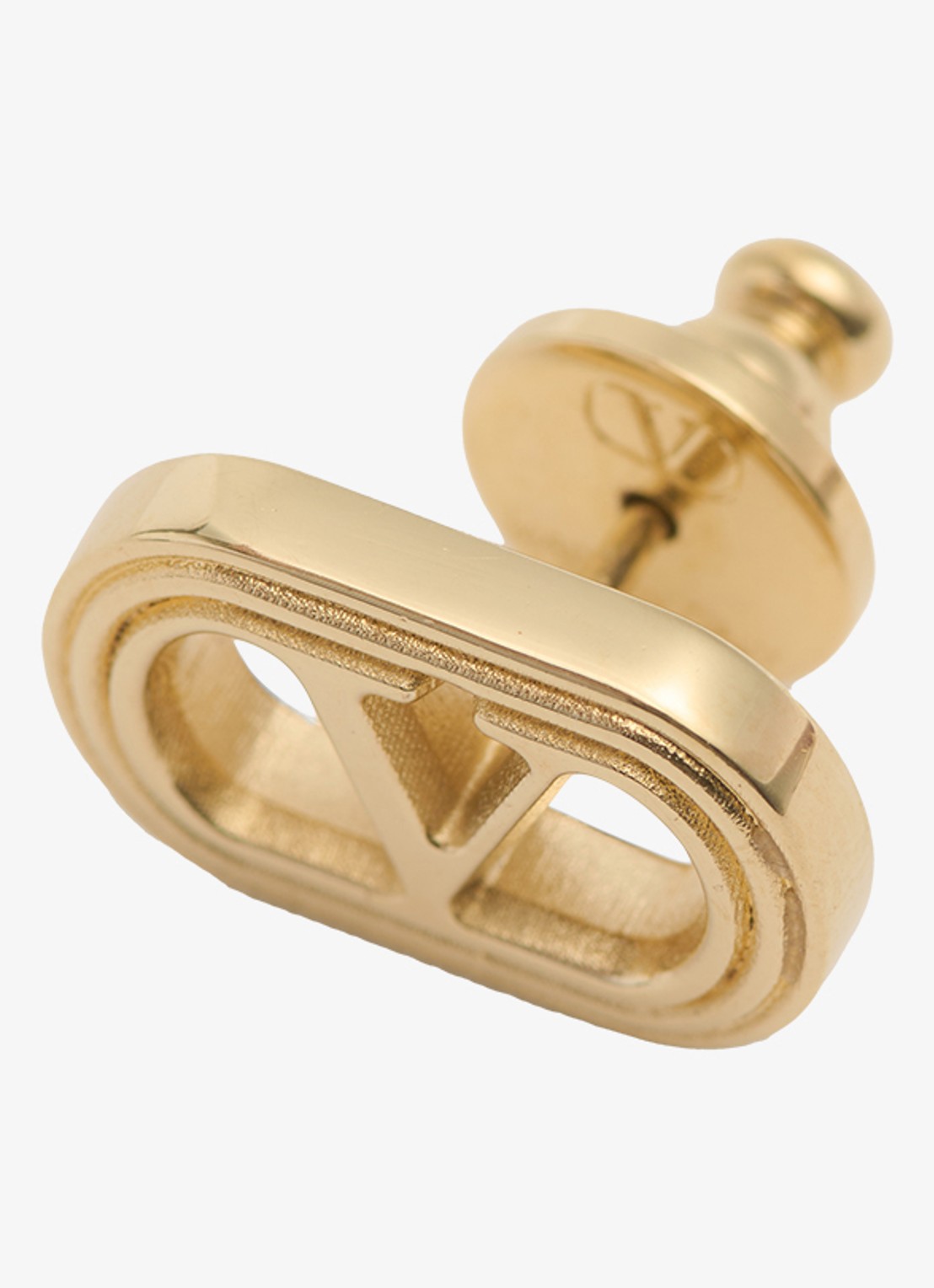 Valentino Garavani Ovalette oorstekers met logo - detail 3 goud