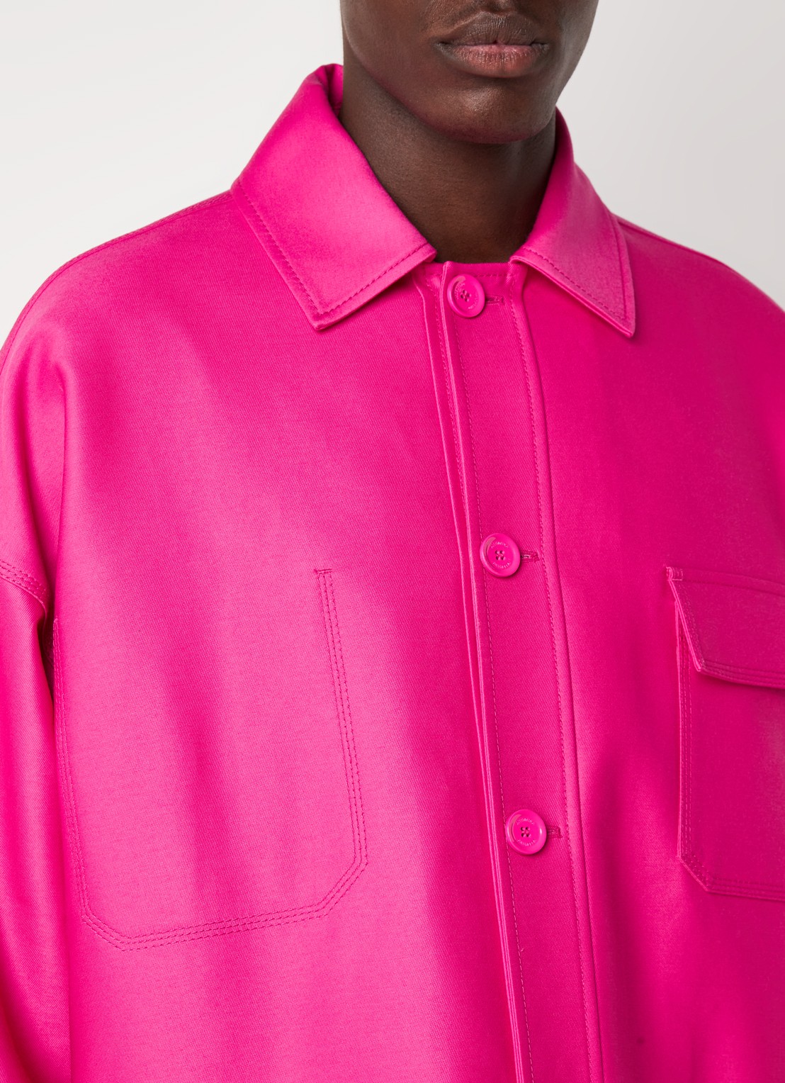 Valentino Garavani Oversized jack met steekzakken - detail 2 roze