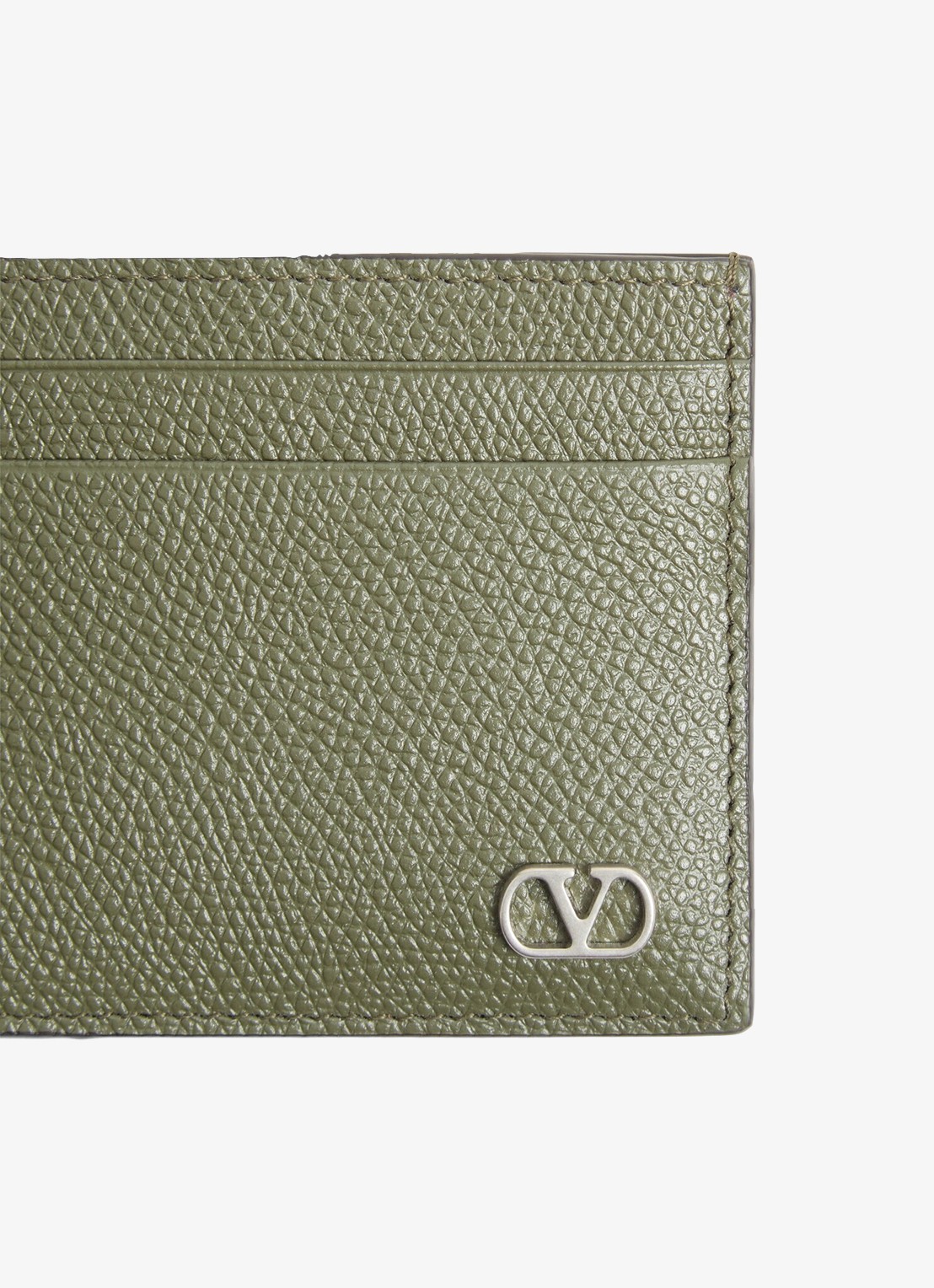 Valentino Garavani Pasjeshouder van kalfsleer - detail 4 groen