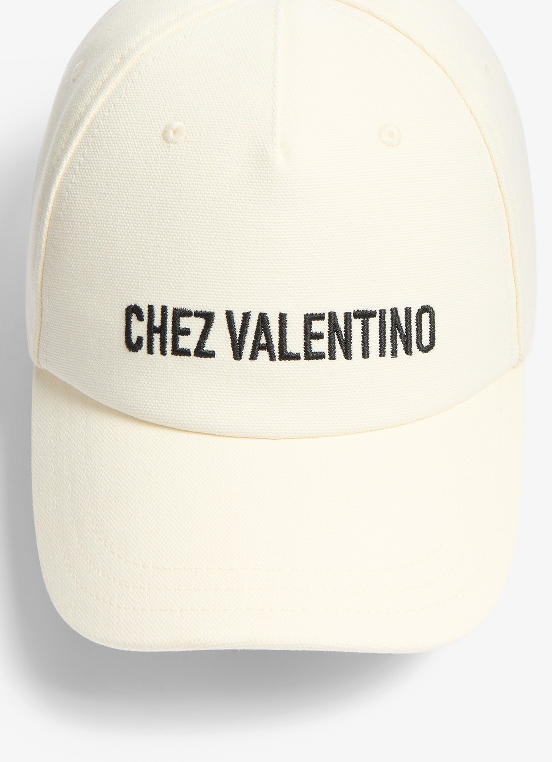 Valentino Garavani Pet met logoborduring - detail 3 gebroken wit