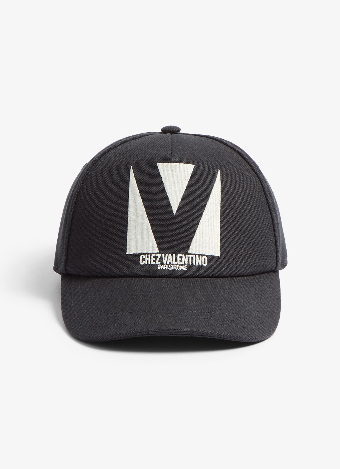 Valentino Garavani Pet met logoborduring - voorkant 2 zwart