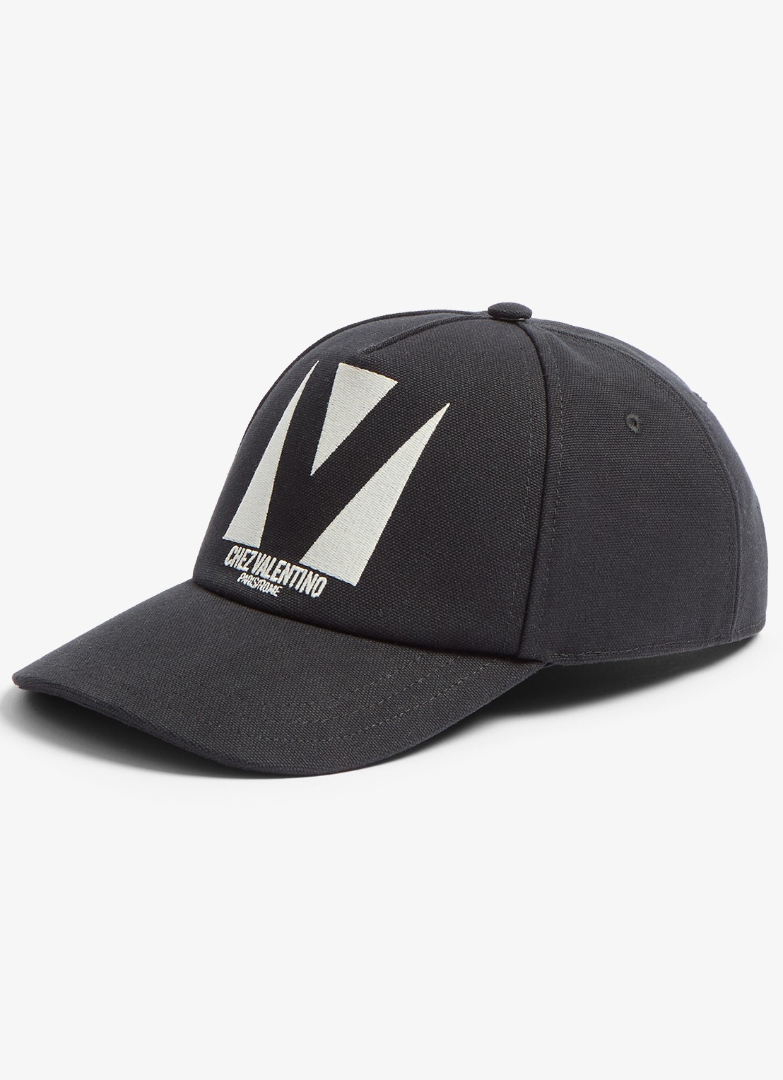 Valentino Garavani Pet met logoborduring - voorkant 3 zwart