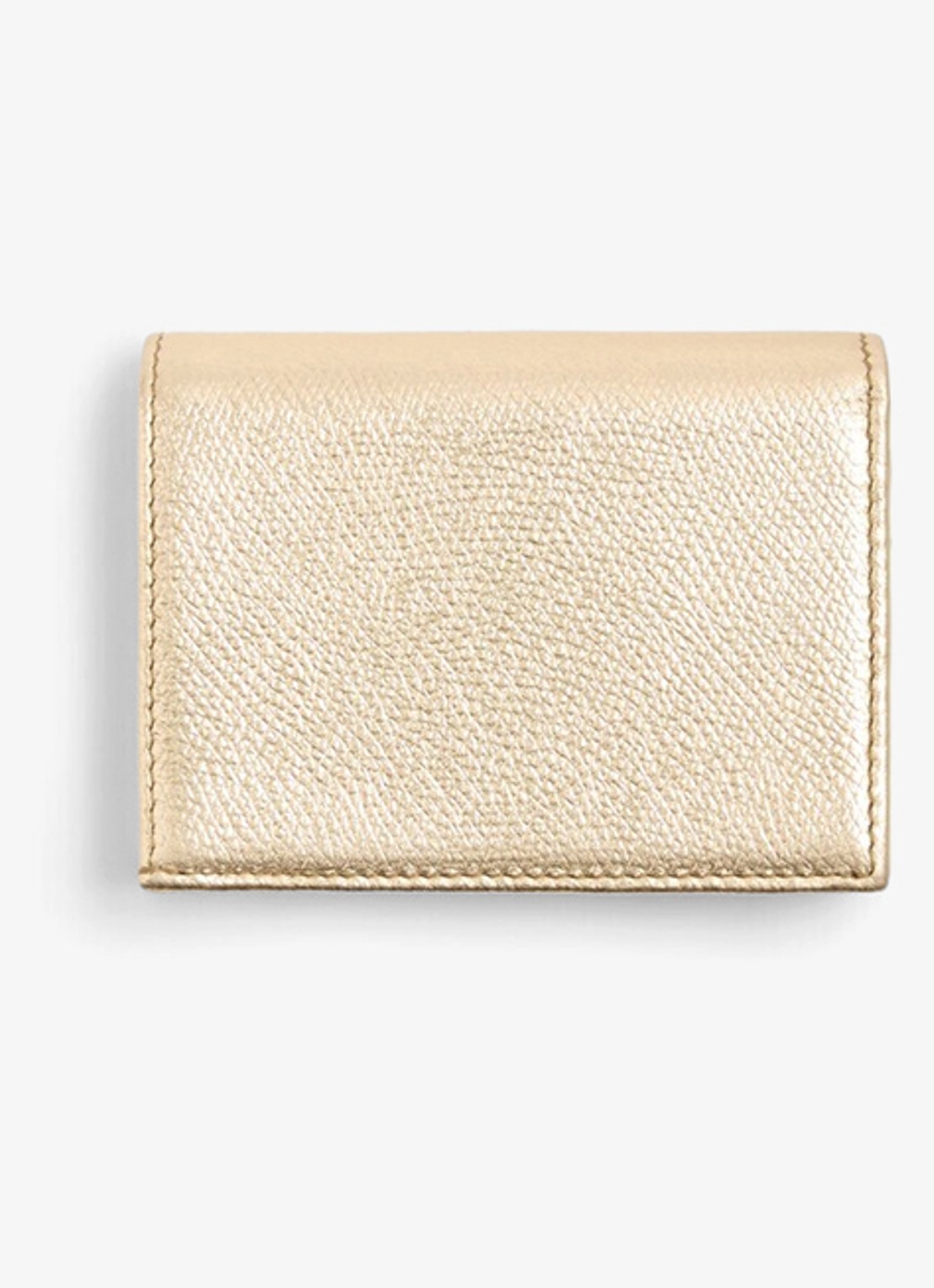Valentino Garavani Portemonnee van kalfsleer met metallic finish - achterkant goud