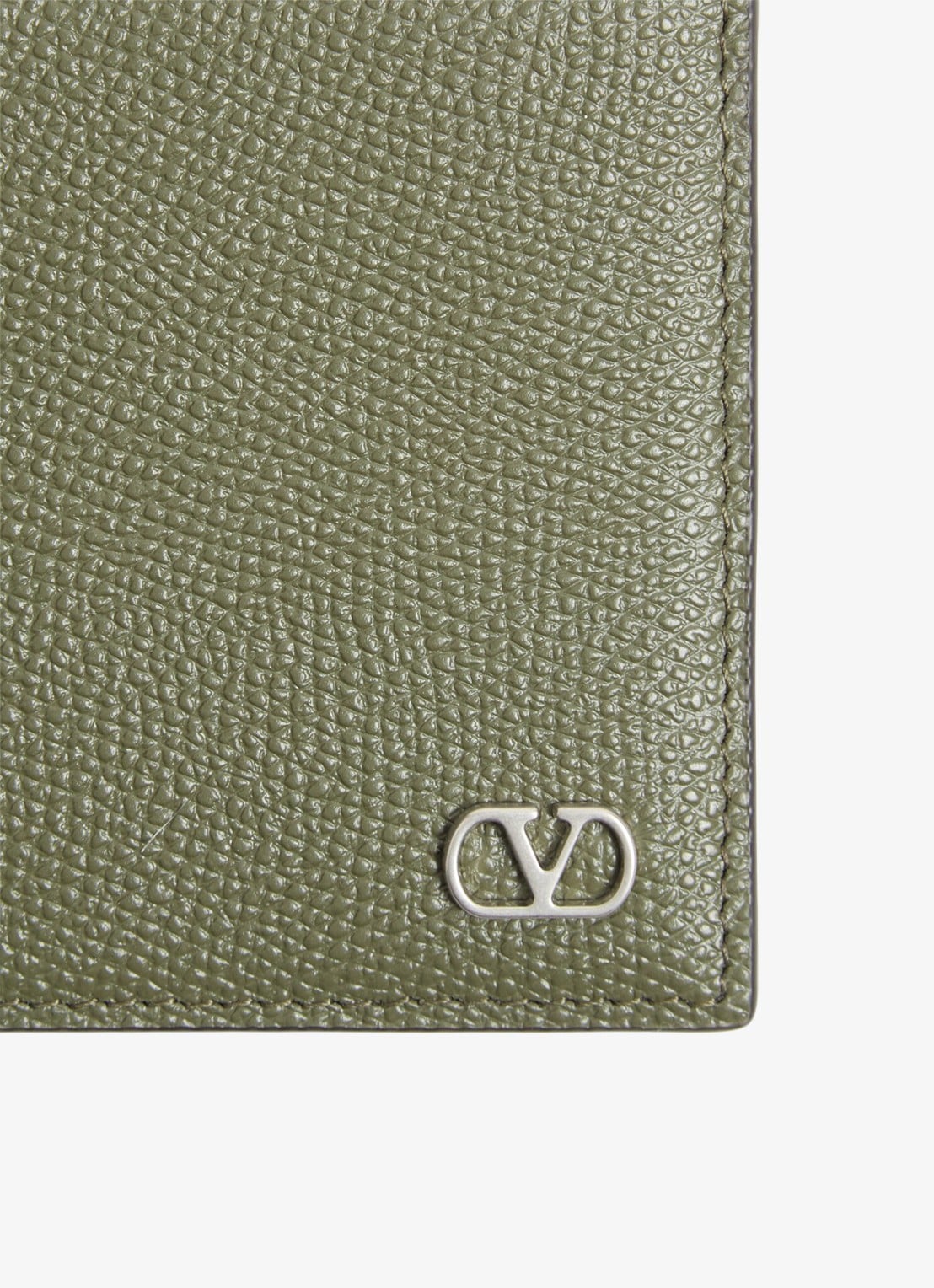 Valentino Garavani Portemonnee van kalfsleer - detail 2 groen