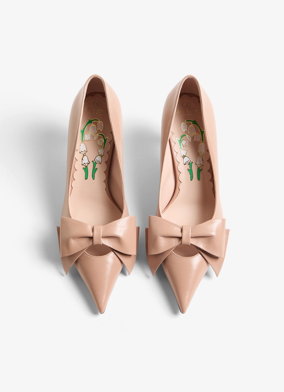 Valentino Garavani Pump van leer - detail 5 beige