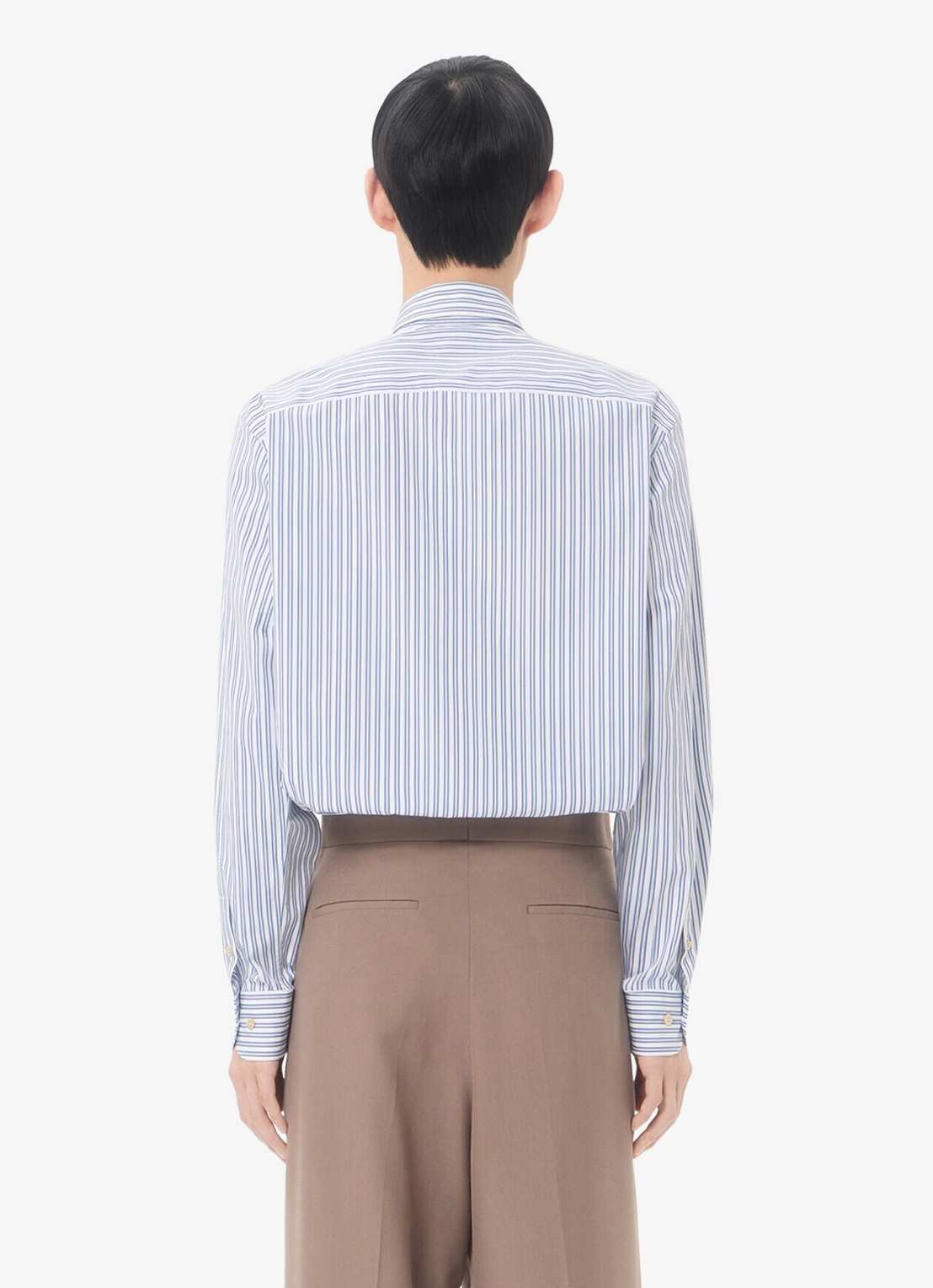 Valentino Garavani Regular fit overhemd met streepprint en borstzak - achterkant 6 blauw