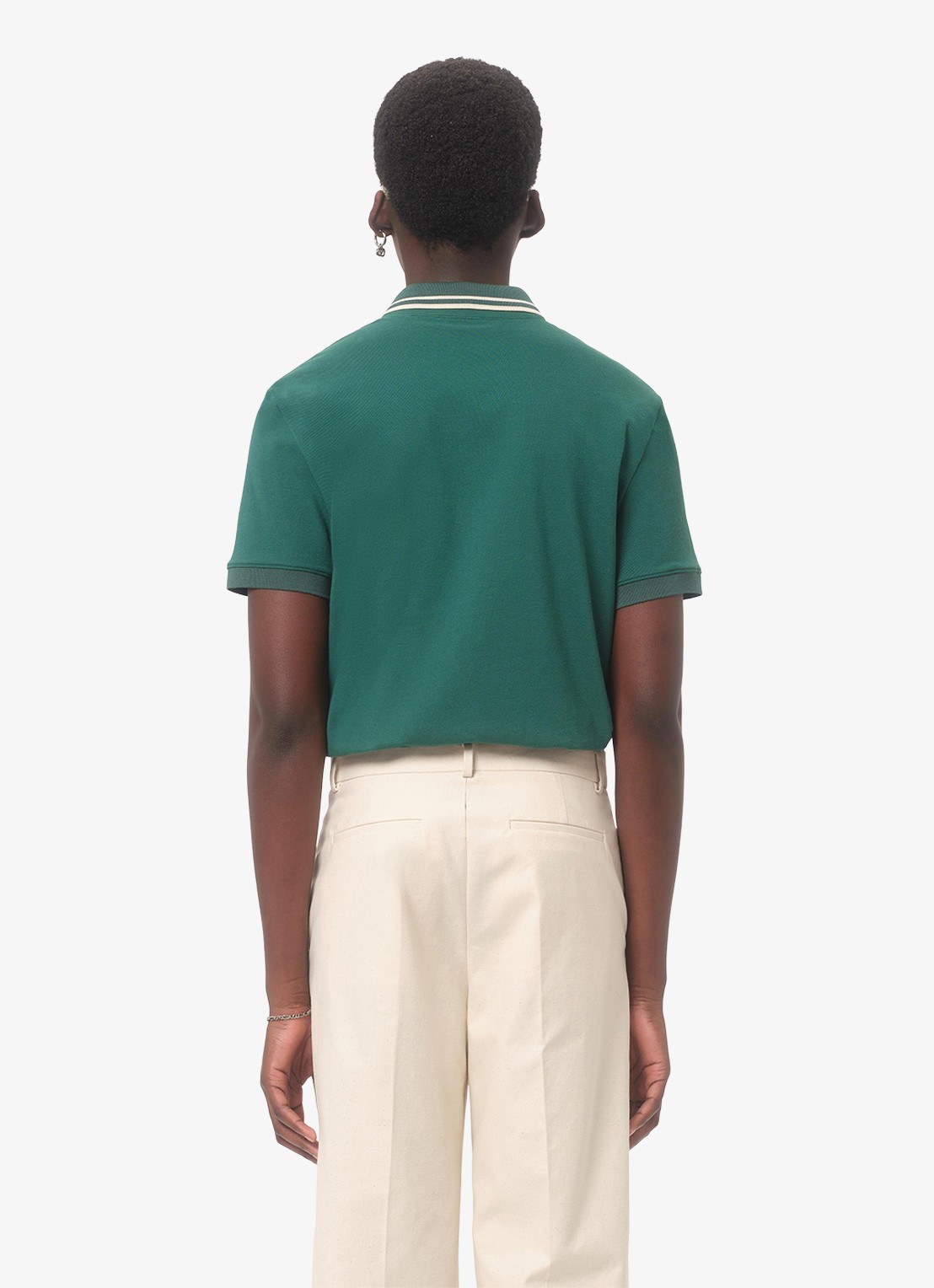 Valentino Garavani Regular fit polo met logo - achterkant 8 groen
