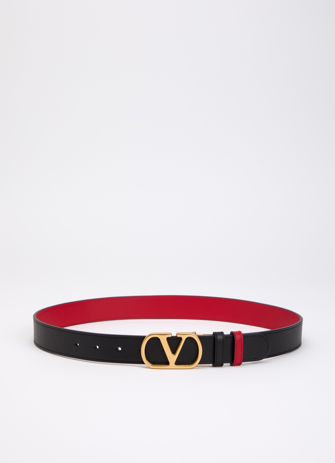 Valentino Garavani Reversible riem van kalfsleer - voorkant rood
