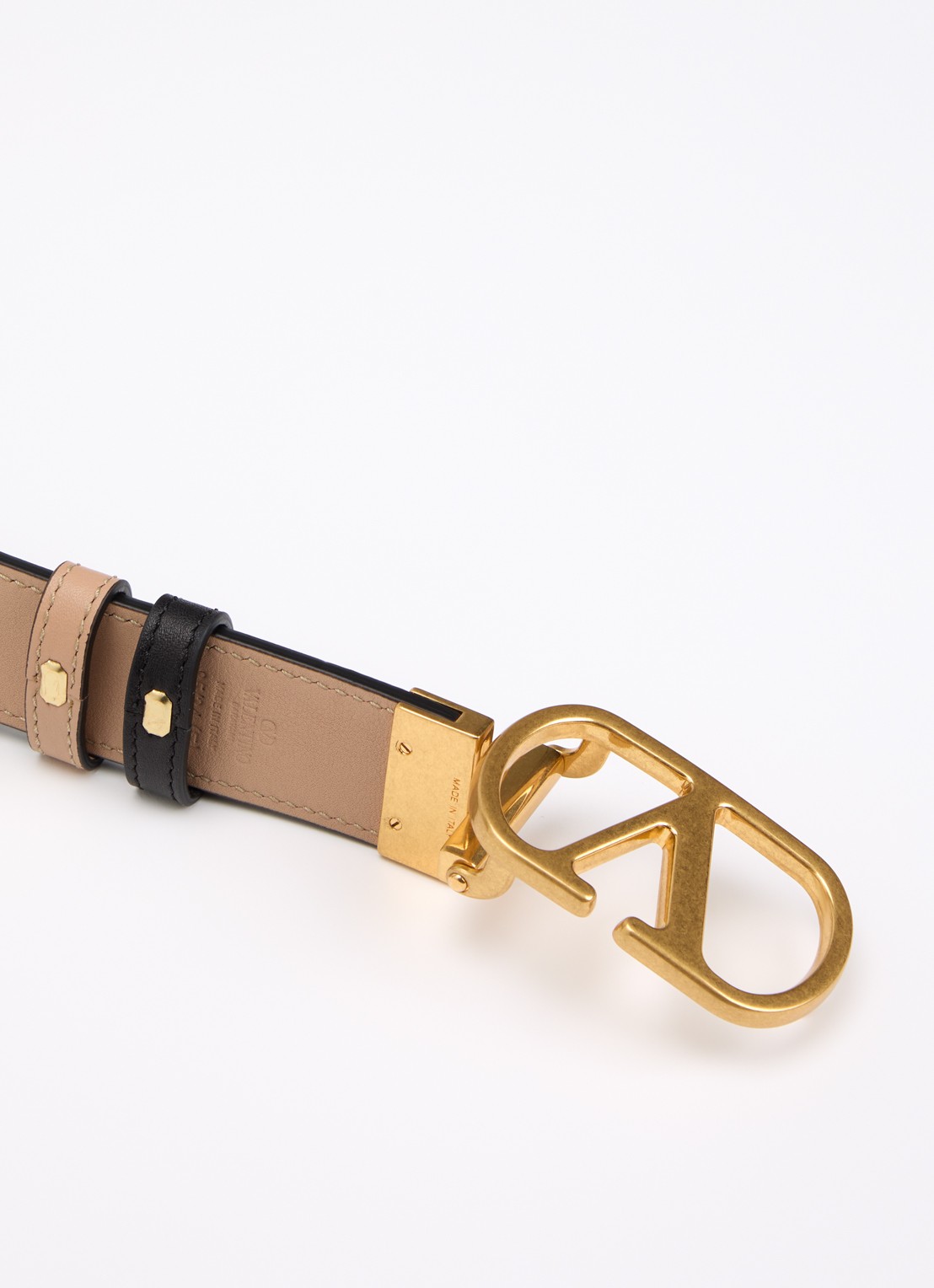 Valentino Garavani Reversible riem van kalfsleer - detail 2 lichtroze
