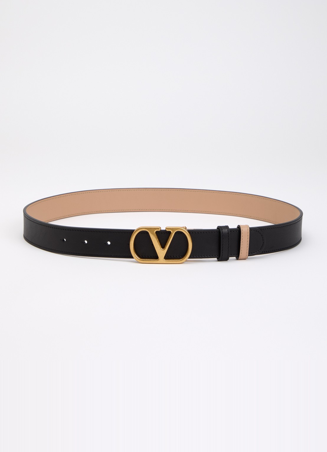 Valentino Garavani Reversible riem van kalfsleer - voorkant 3 lichtroze