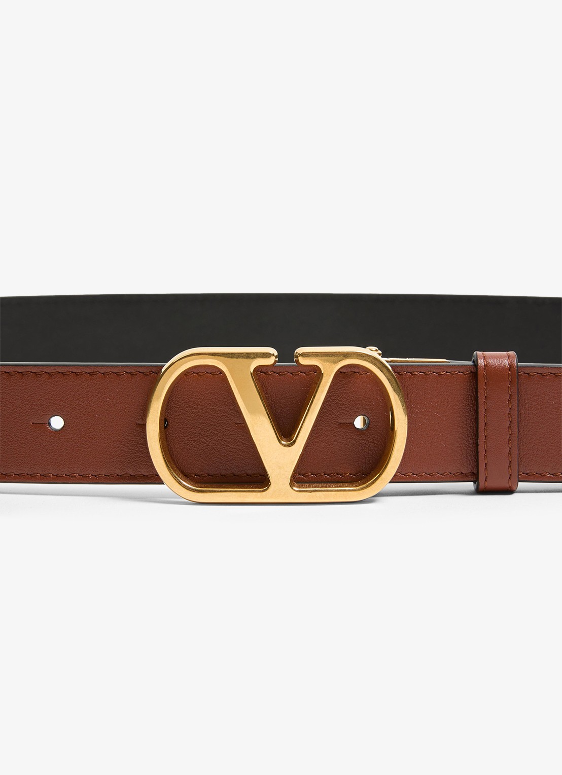 Valentino Garavani Reversible riem van kalfsleer - detail 4 bruin