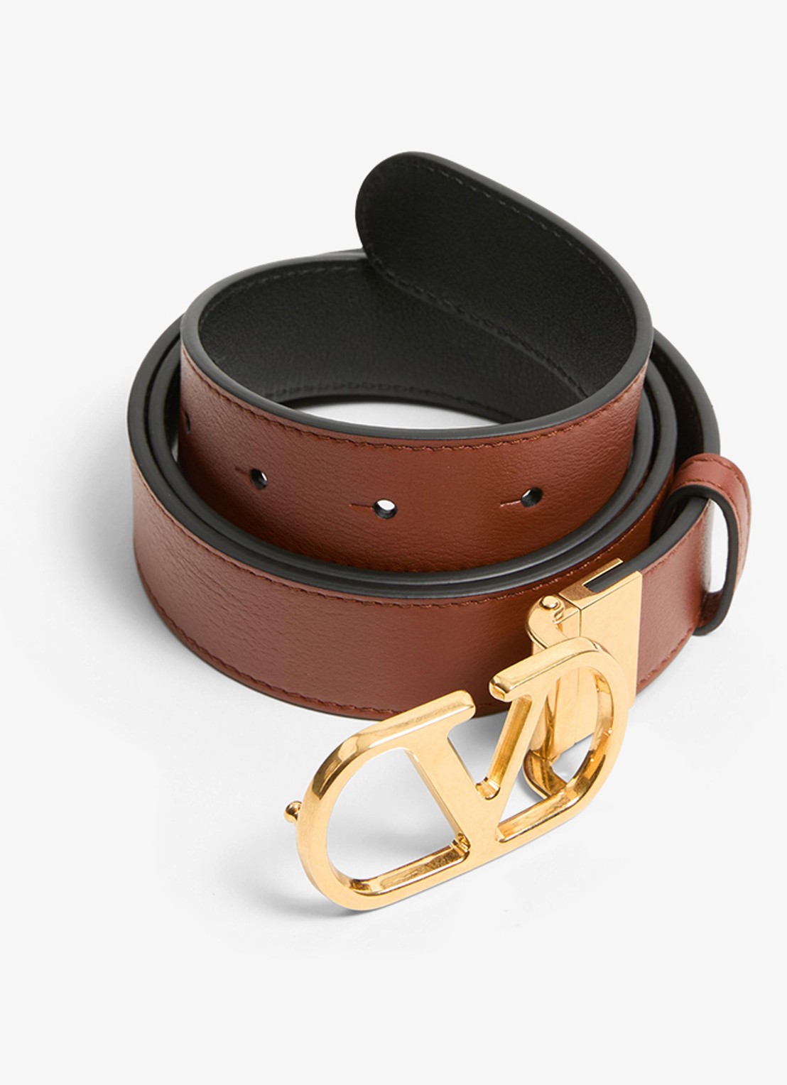 Valentino Garavani Reversible riem van kalfsleer - detail 5 bruin