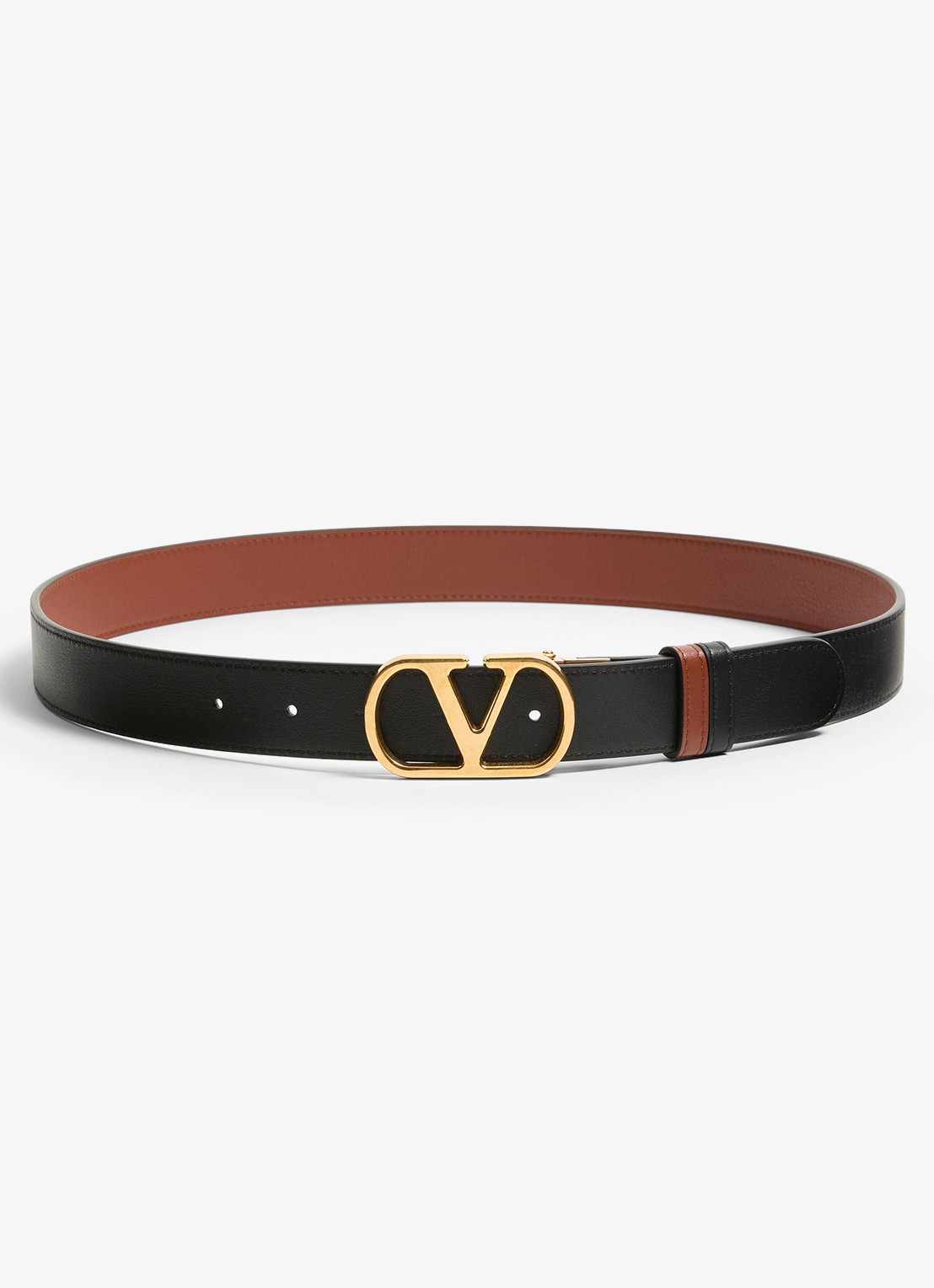 Valentino Garavani Reversible riem van kalfsleer - voorkant bruin