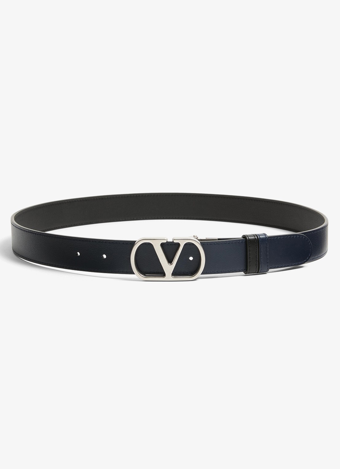 Valentino Garavani Reversible riem van kalfsleer - voorkant zwart