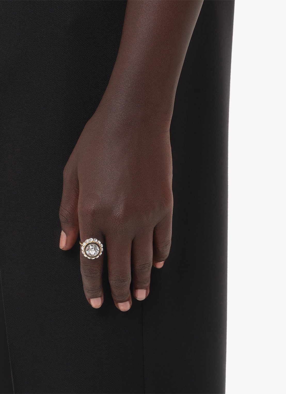 Valentino Garavani Ring met kristal - voorkant 5 transparant