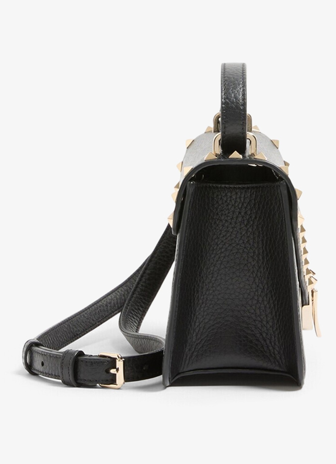 Valentino Garavani Rockstud Small schoudertas van kalfsleer - detail 2 zwart