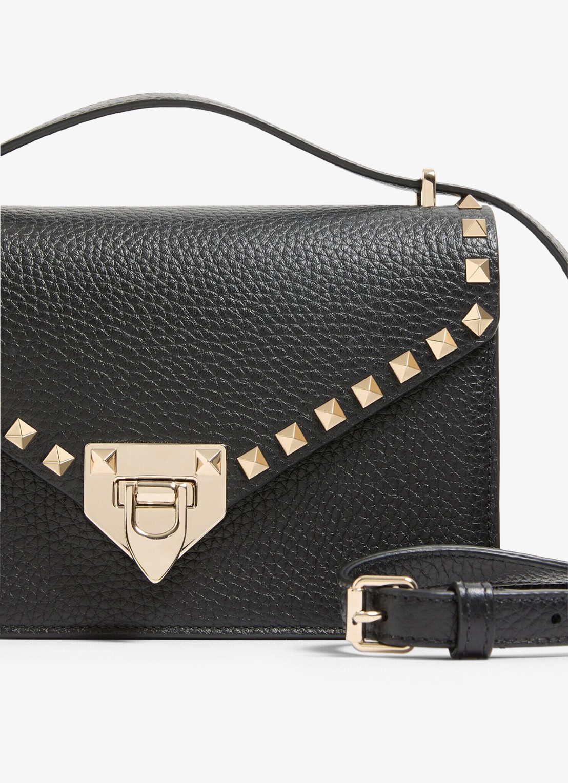 Valentino Garavani Rockstud Small schoudertas van kalfsleer - detail 4 zwart