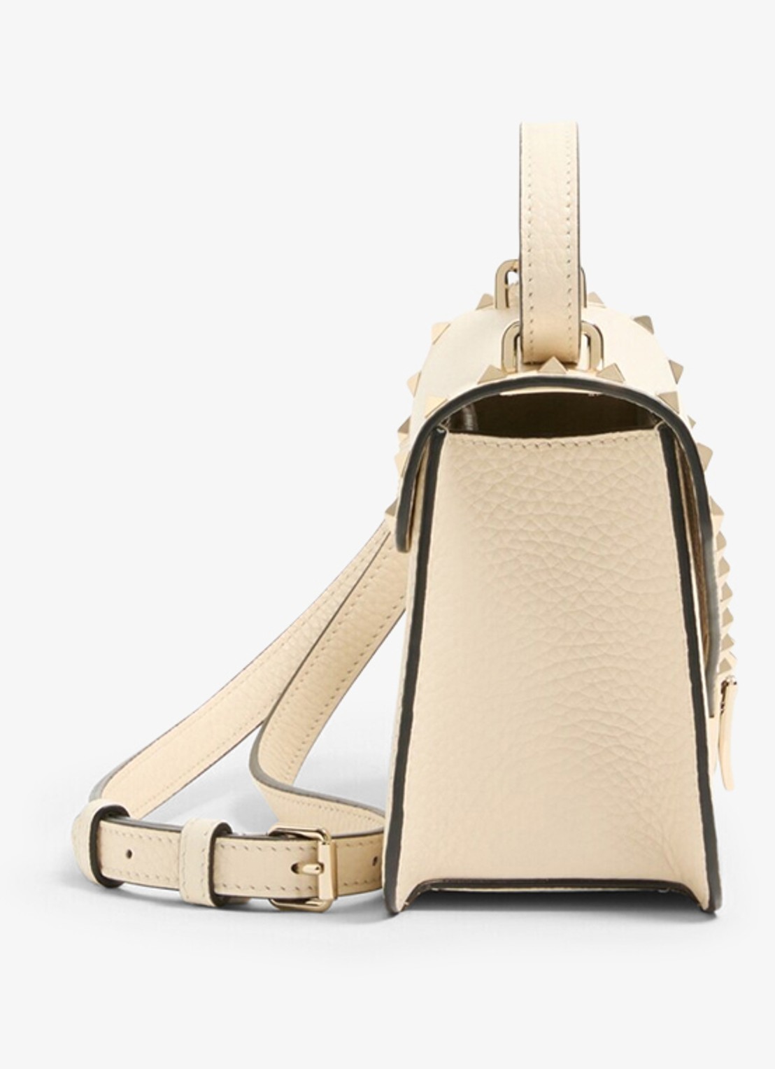 Valentino Garavani Rockstud Small schoudertas van kalfsleer - detail 2 creme