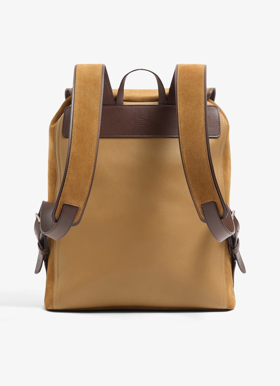 Valentino Garavani Rugzak van suède - achterkant camel