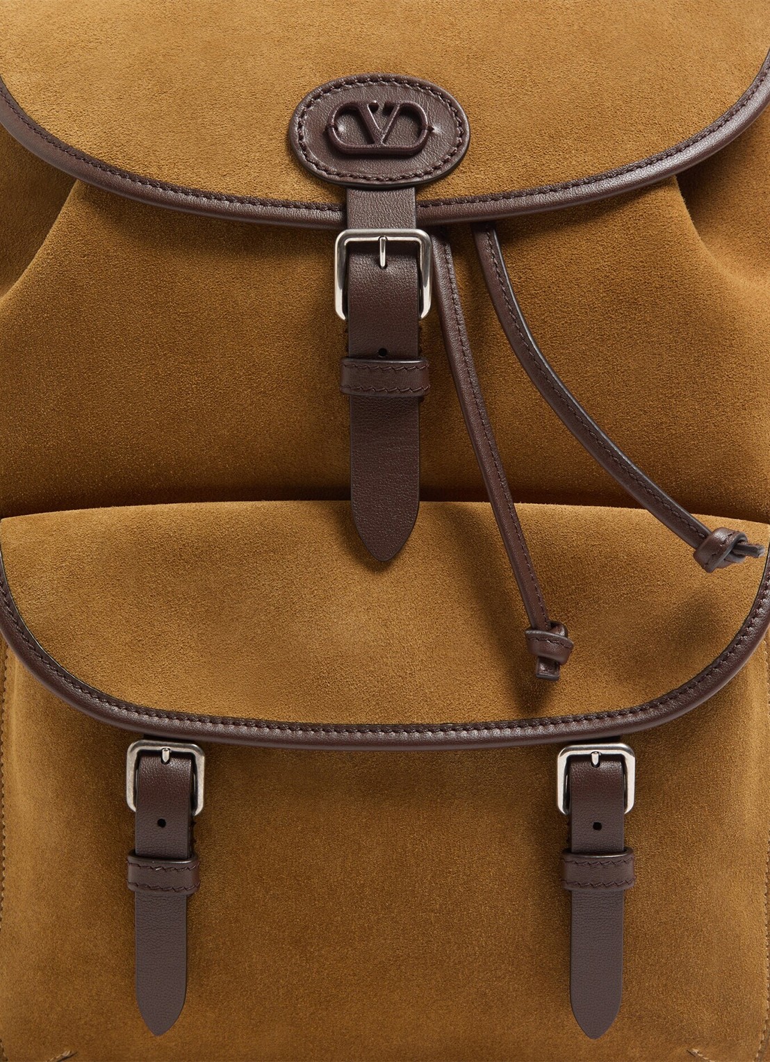 Valentino Garavani Rugzak van suède - detail 4 camel